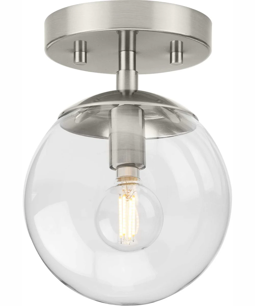 Atwell 1-Light Mid-Century Modern Semi-Flush Mount Brushed Nickel - Image 4