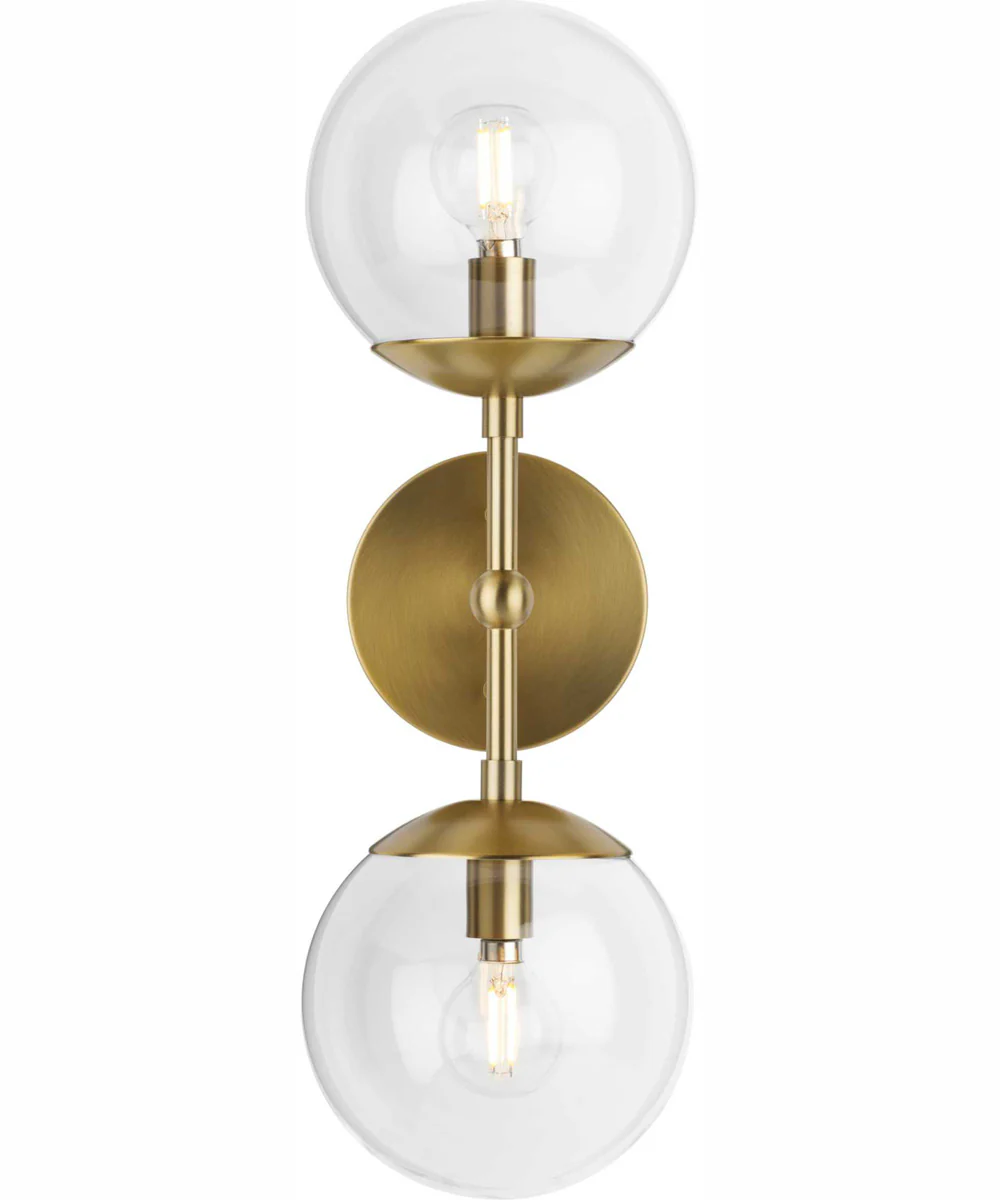 Atwell 2-Light Mid-Century Modern Wall Sconce Brushed Bronze - Image 8