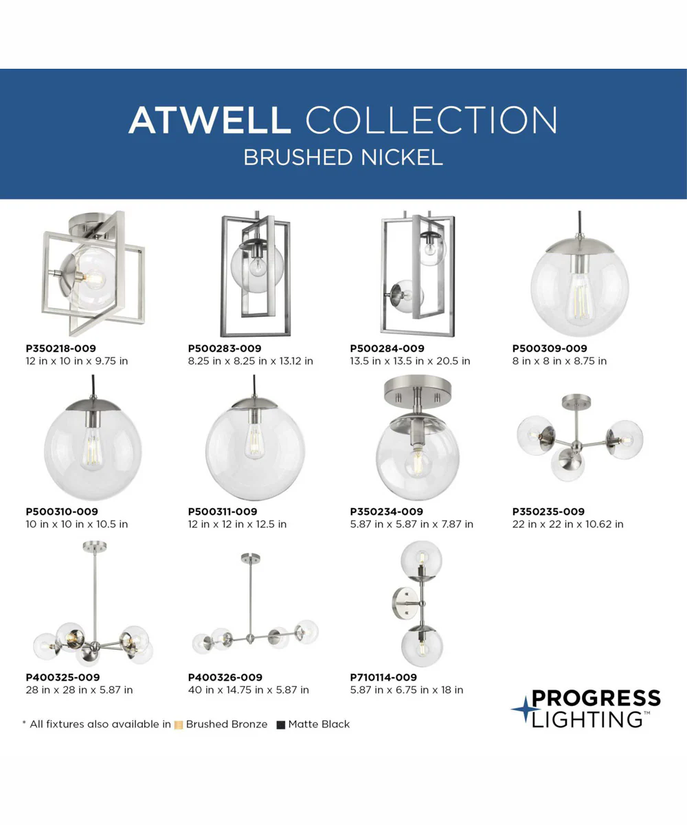 Atwell 2-Light Mid-Century Modern Wall Sconce Brushed Nickel - Image 4
