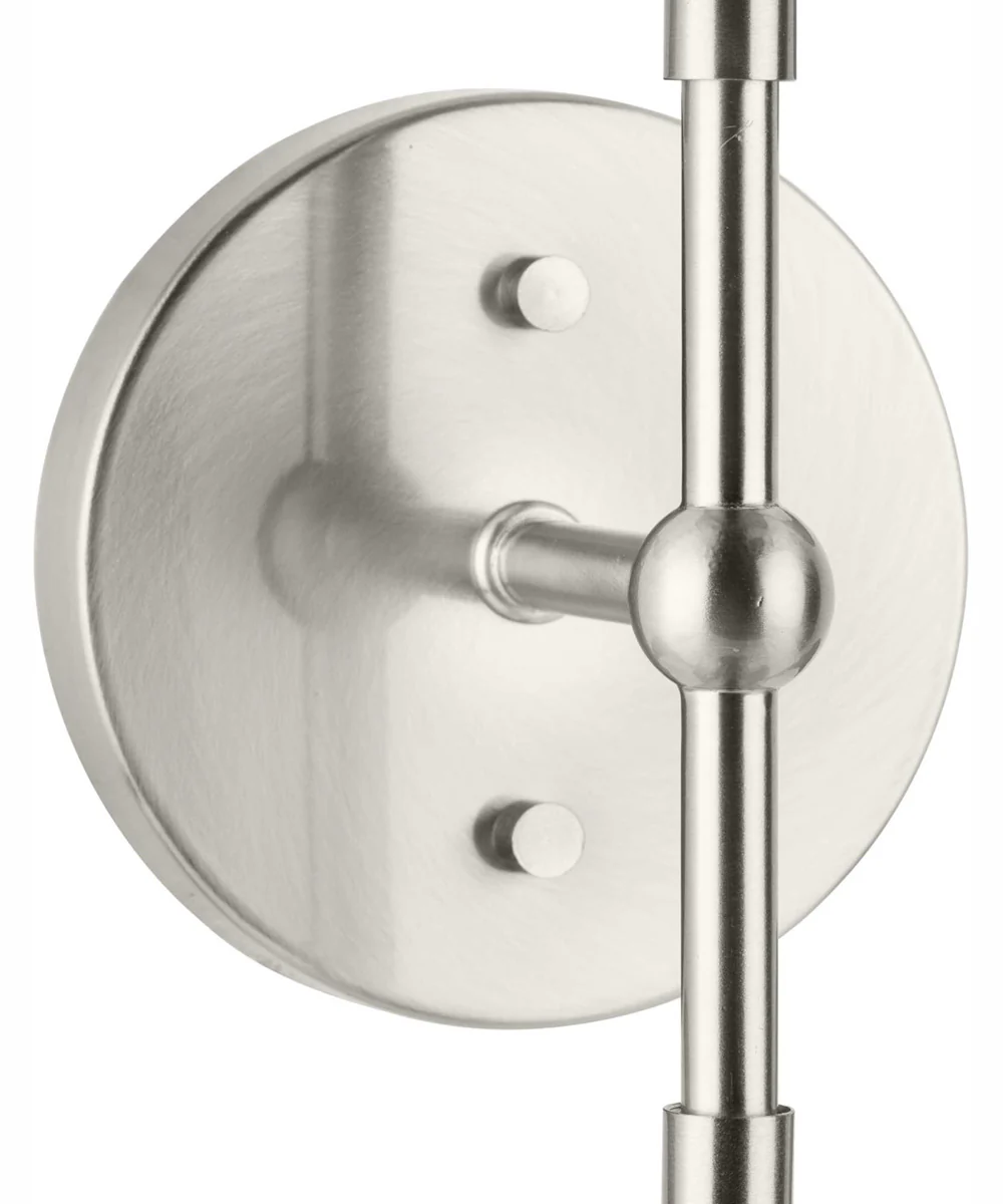 Atwell 2-Light Mid-Century Modern Wall Sconce Brushed Nickel - Image 9