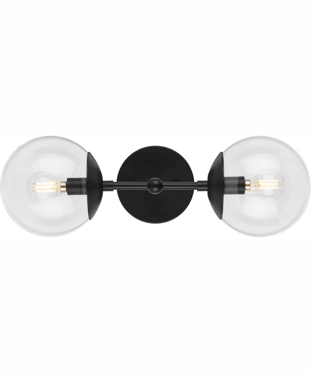 Atwell 2-Light Mid-Century Modern Wall Sconce Matte Black - Image 7