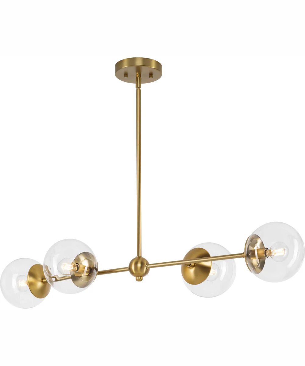 Atwell 4-Light Mid-Century Modern Island Light Brushed Bronze