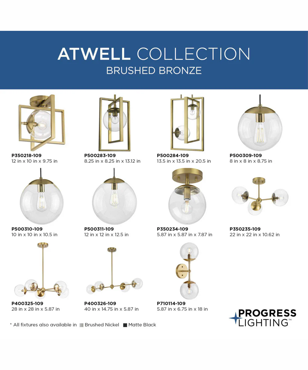 Atwell 4-Light Mid-Century Modern Island Light Brushed Bronze - Image 4