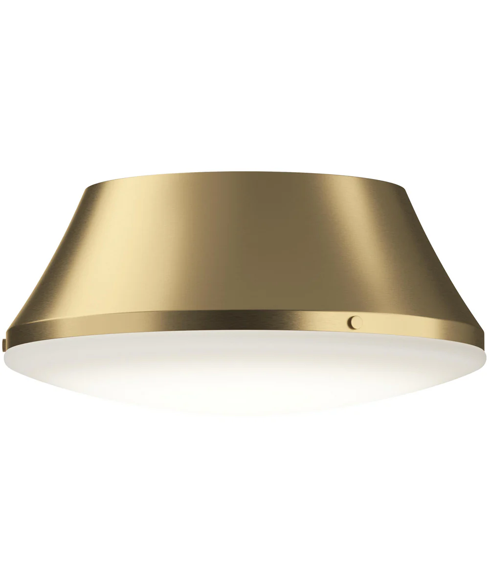 Avra Large 3-Light Flush Mount with Etched White Glass Shade Brushed Gold - Image 5