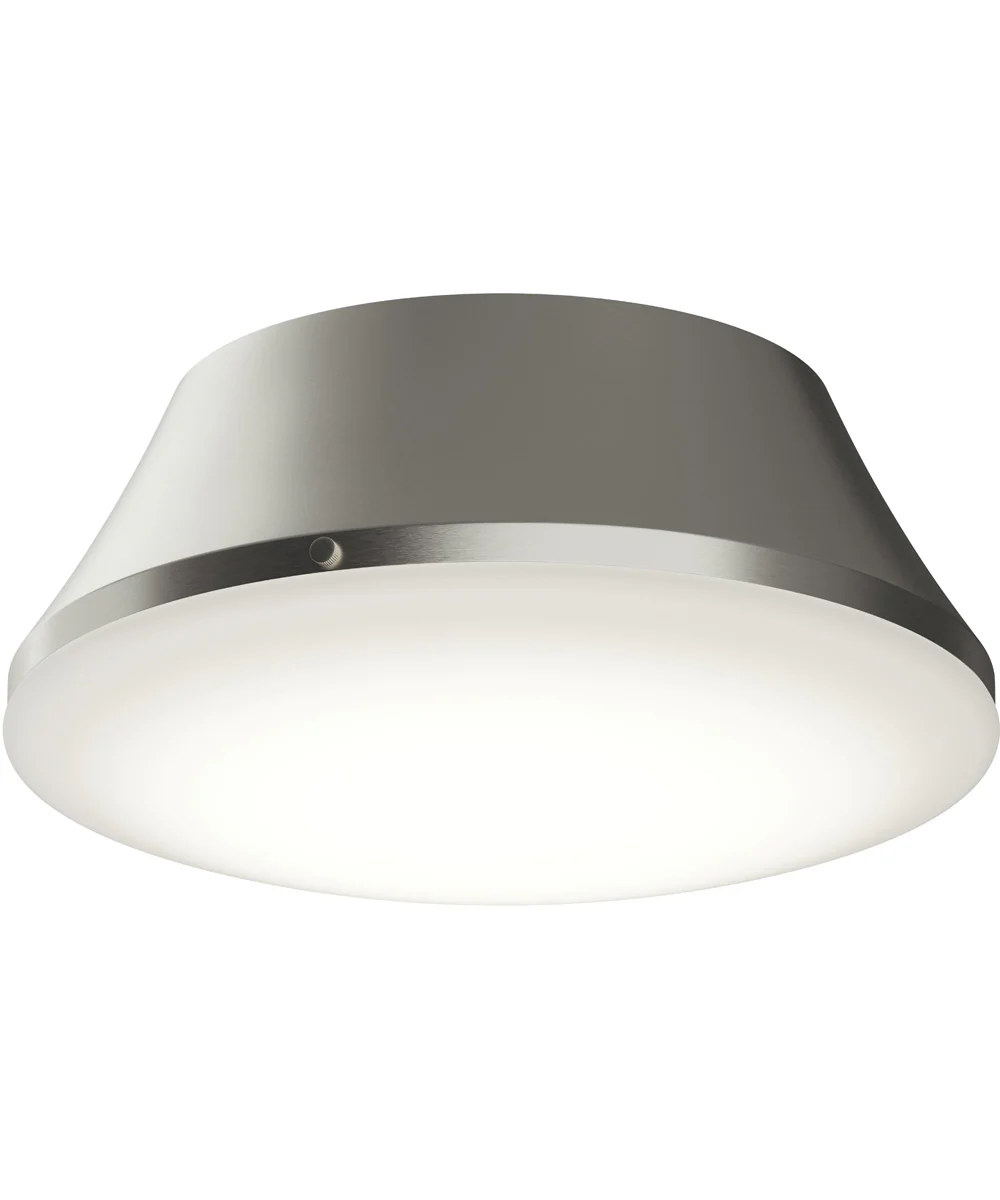 Avra Large 3-Light Flush Mount with Etched White Glass Shade Brushed Nickel