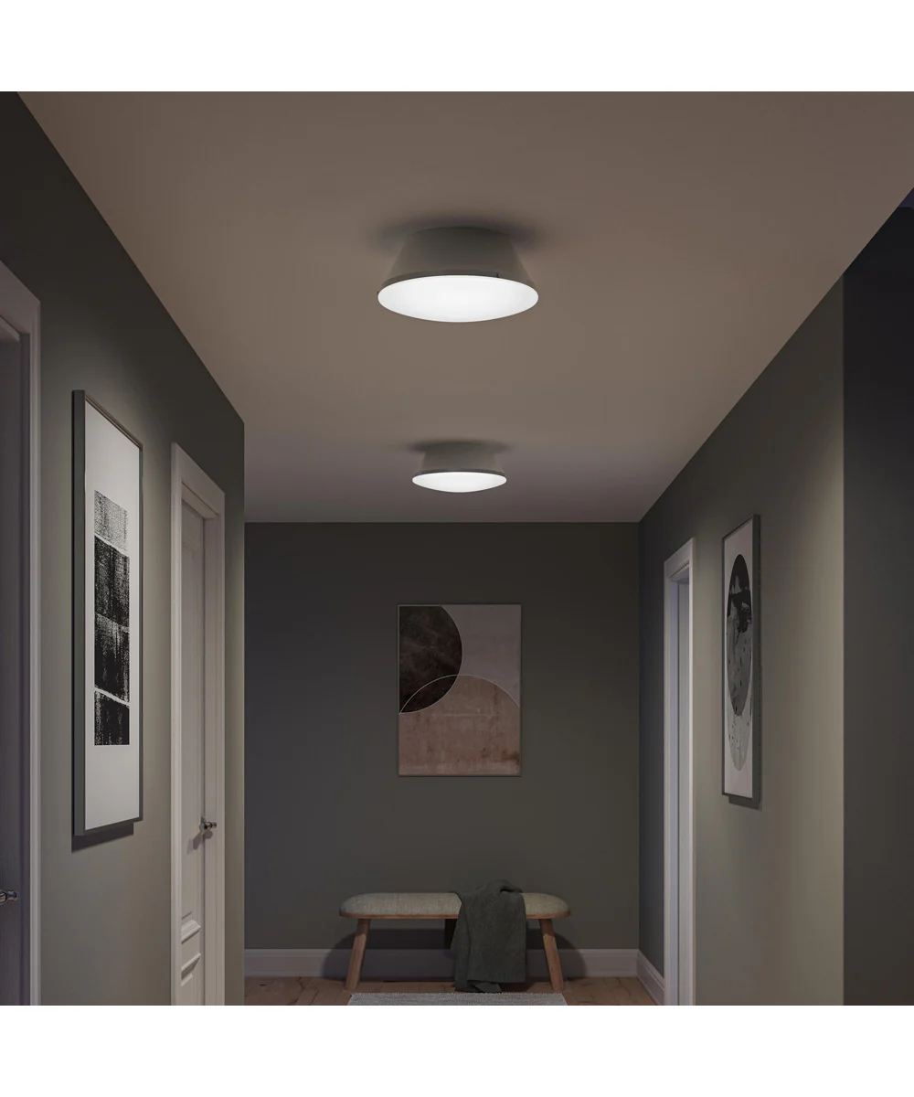 Avra Large 3-Light Flush Mount with Etched White Glass Shade Brushed Nickel - Image 3