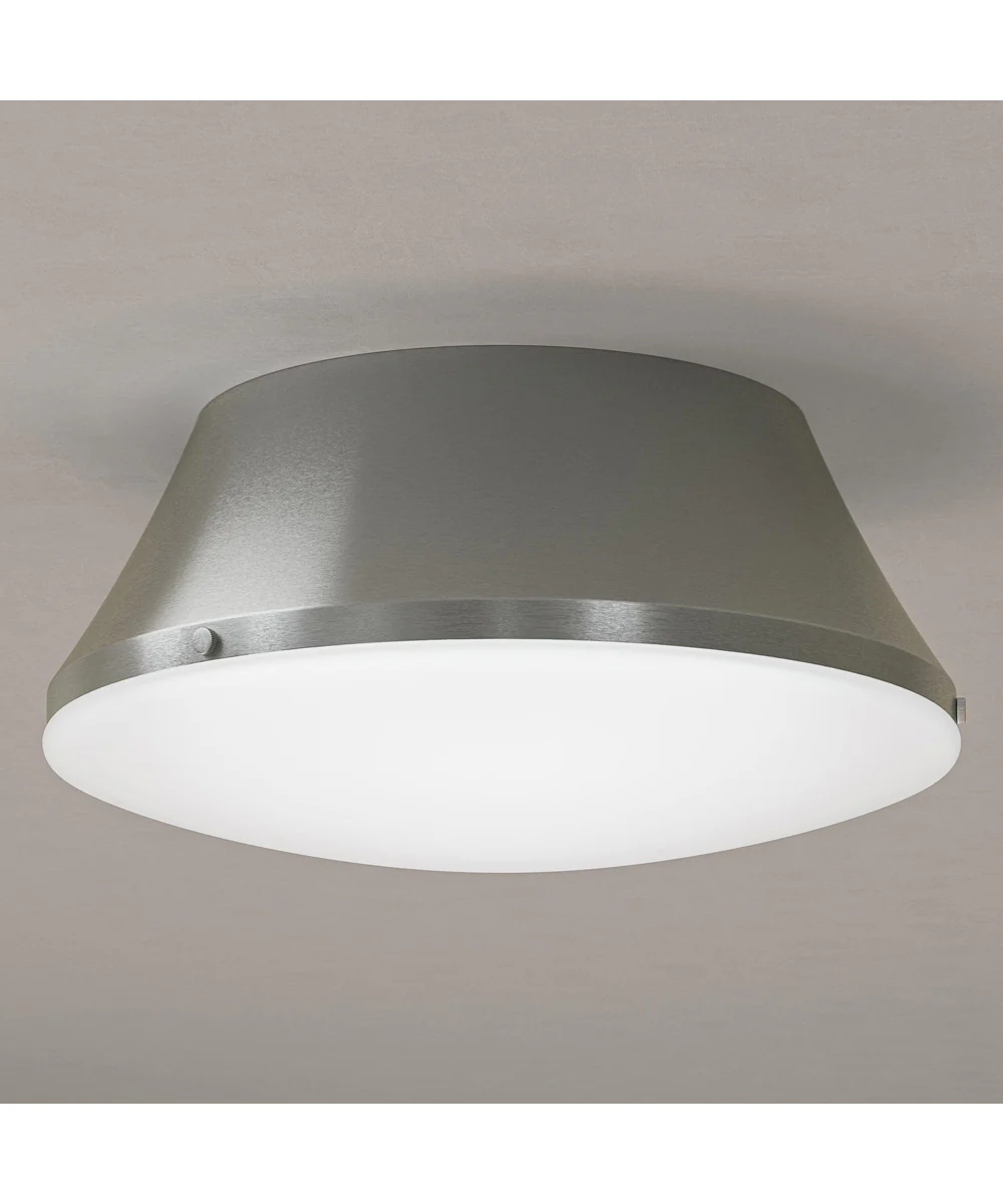 Avra Large 3-Light Flush Mount with Etched White Glass Shade Brushed Nickel - Image 7