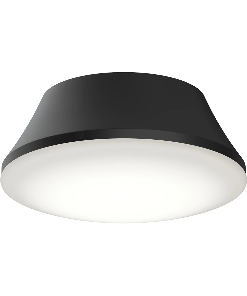 Avra Large 3-Light Flush Mount with Etched White Glass Shade Matte Black