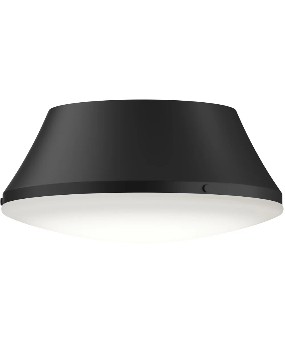 Avra Large 3-Light Flush Mount with Etched White Glass Shade Matte Black - Image 5