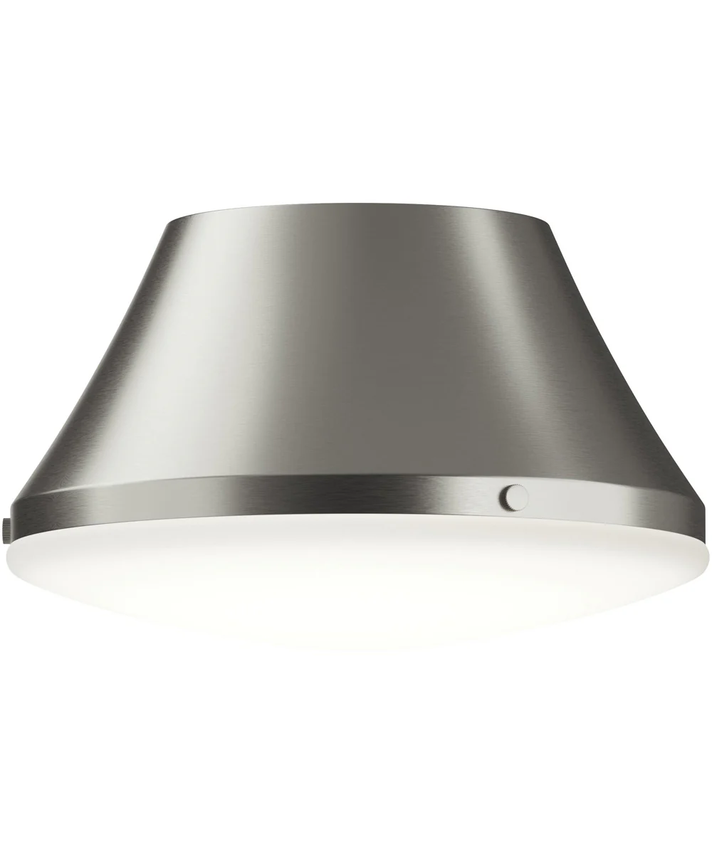 Avra Medium 2-Light Flush Mount with Etched White Glass Shade Brushed Nickel - Image 5