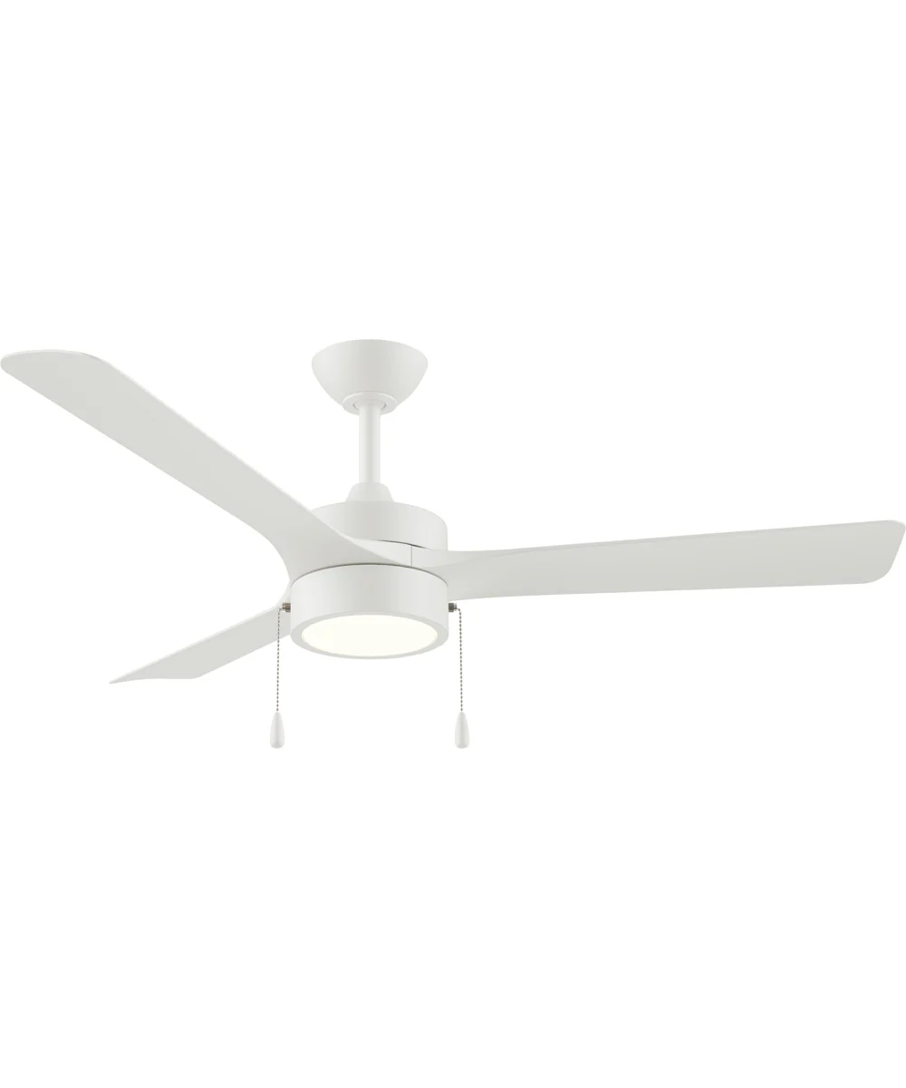 Axion I 52 in. 3-Blade Modern LED Ceiling Fan Matte White