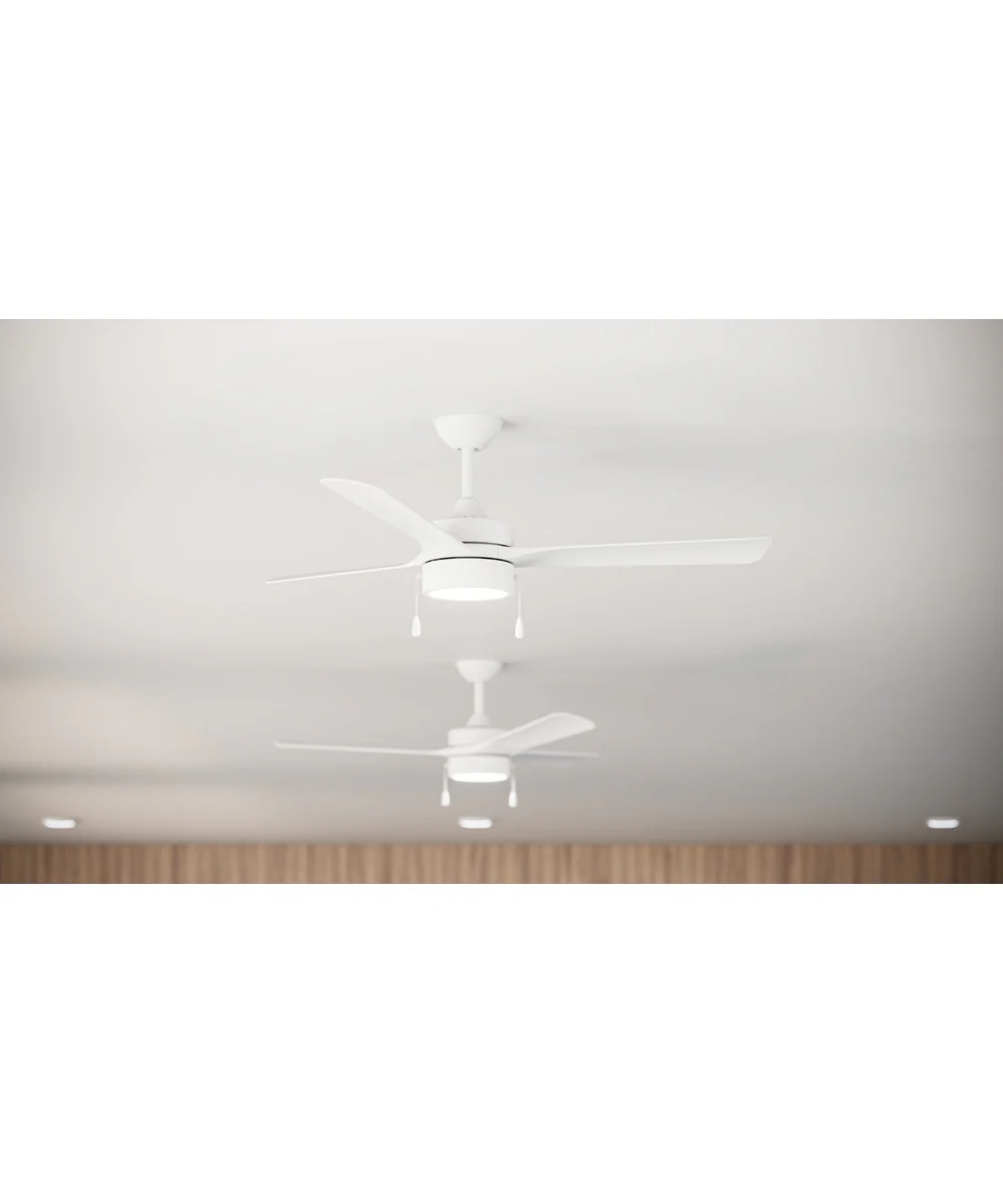 Axion I 52 in. 3-Blade Modern LED Ceiling Fan Matte White - Image 2