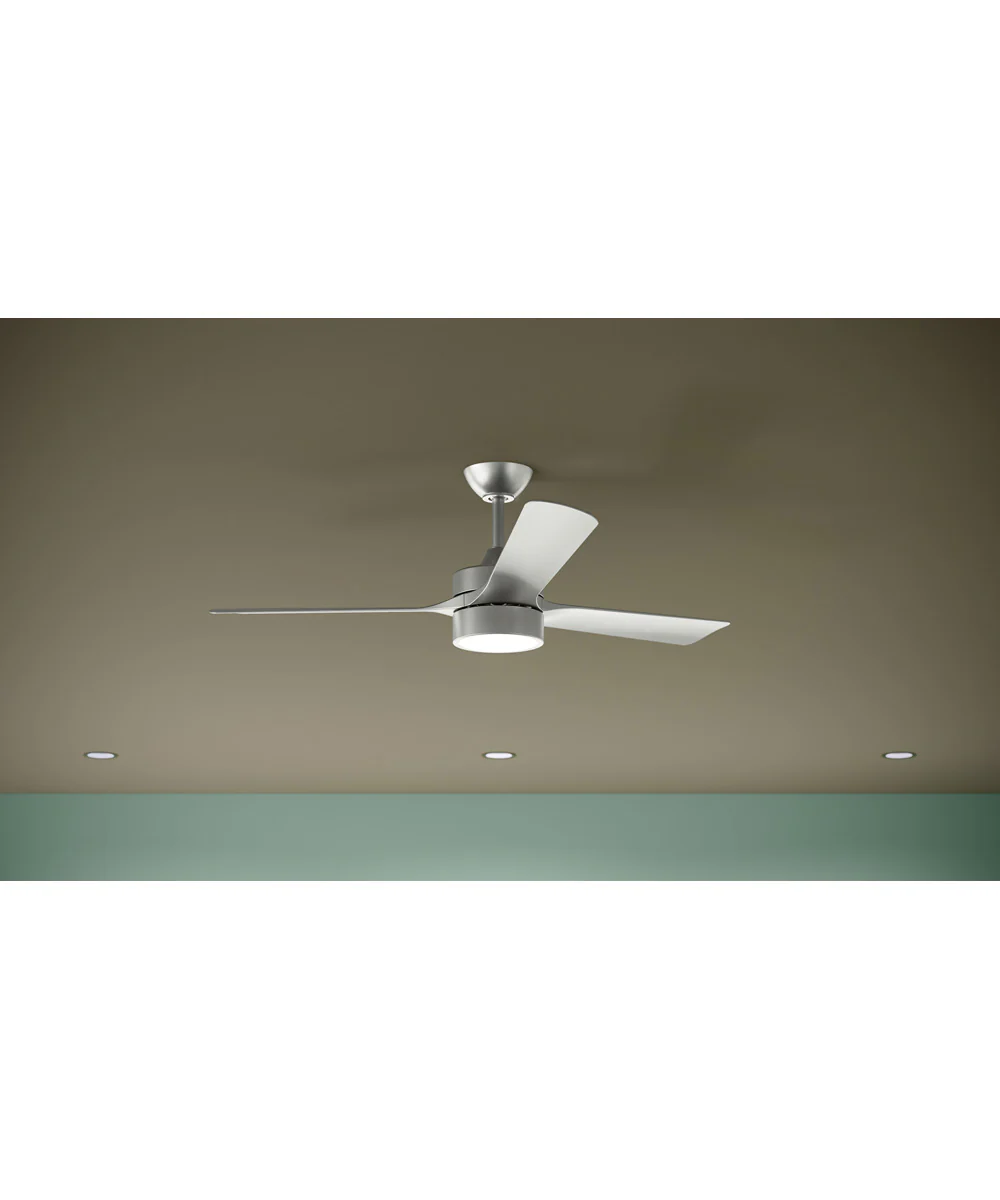Axion II 52 in. 3-Blade Modern LED Ceiling Fan Brushed Nickel - Image 2