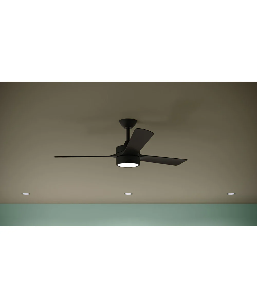 Axion II 52 in. 3-Blade Modern LED Ceiling Fan Matte Black - Image 2