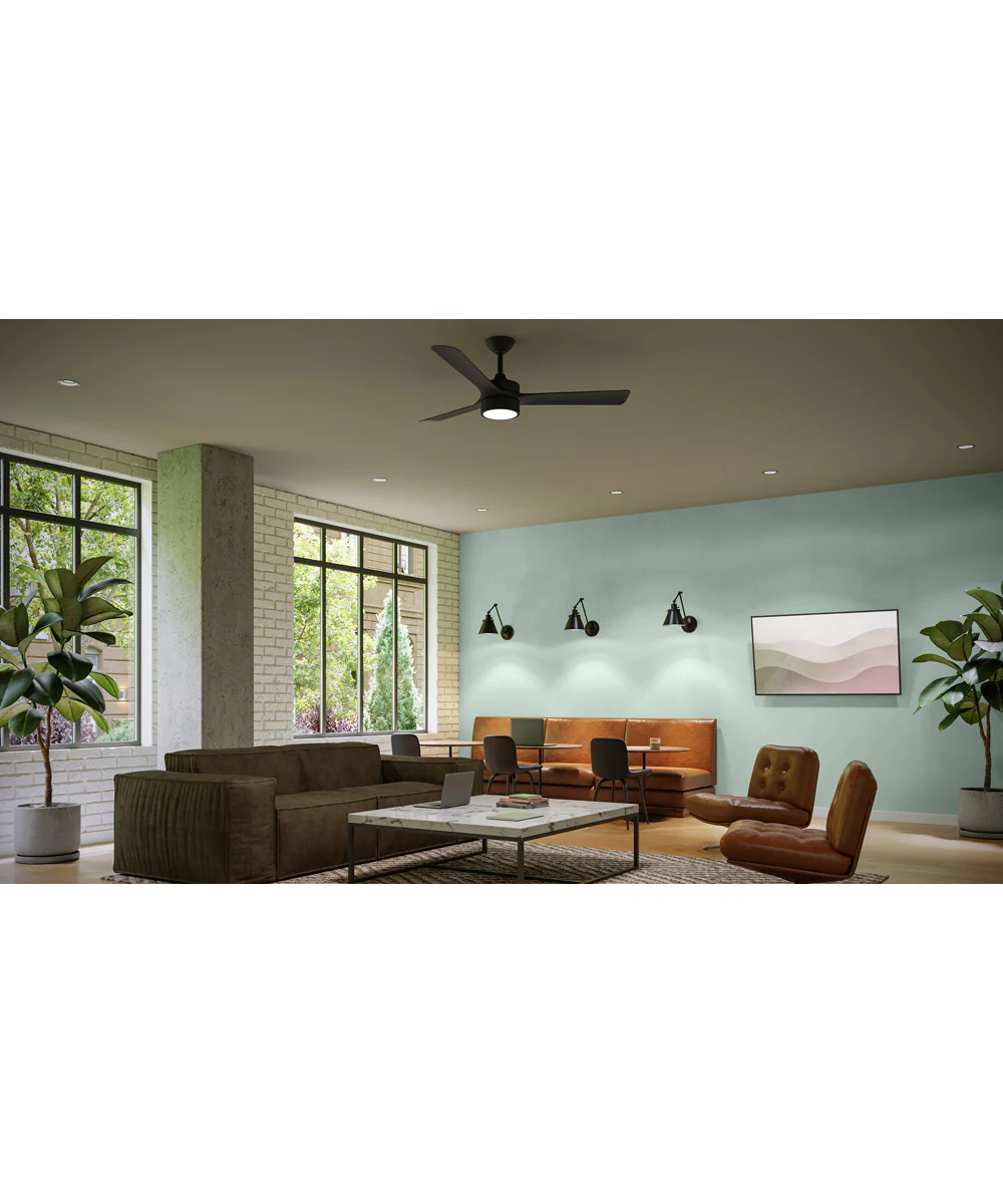 Axion II 52 in. 3-Blade Modern LED Ceiling Fan Matte Black - Image 3