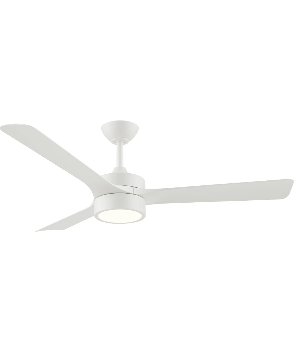 Axion II 52 in. 3-Blade Modern LED Ceiling Fan Matte White
