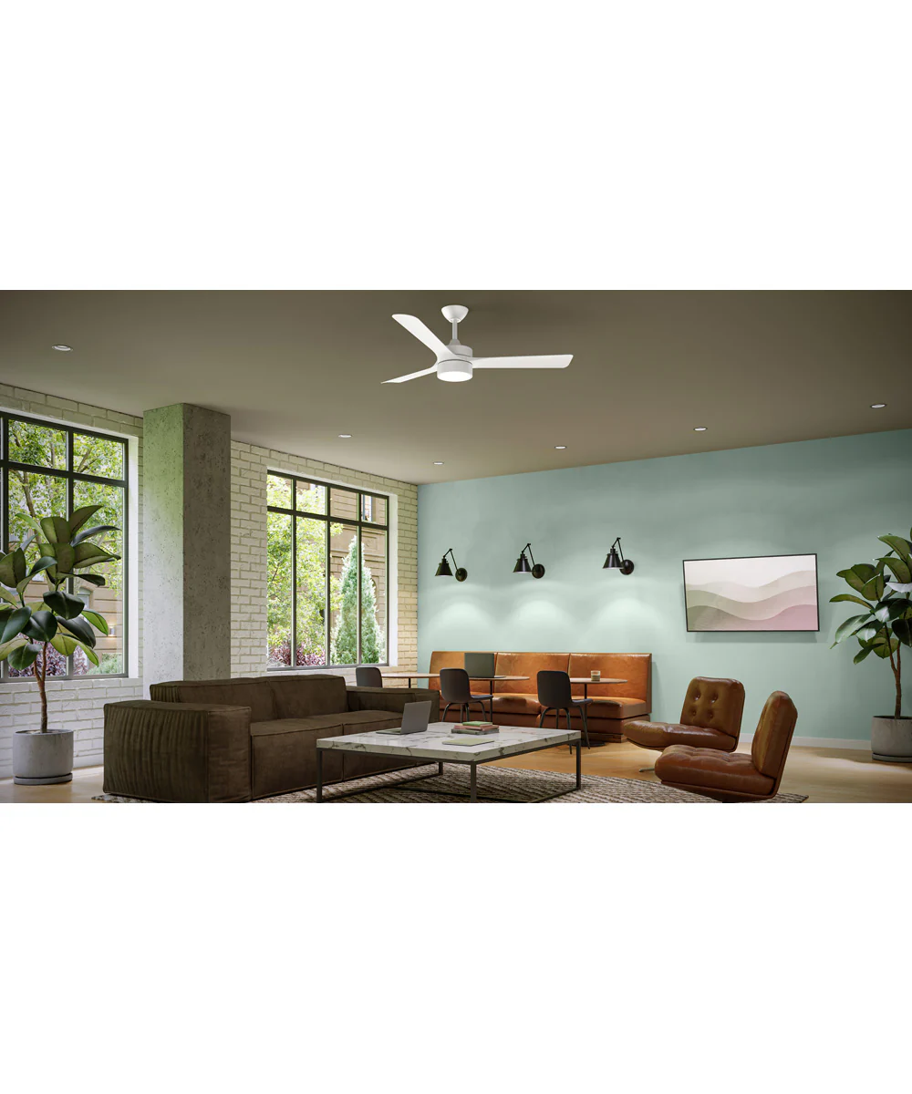 Axion II 52 in. 3-Blade Modern LED Ceiling Fan Matte White - Image 3