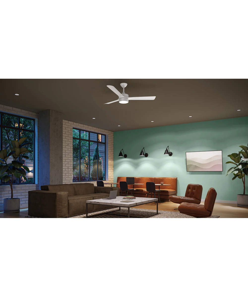 Axion II 52 in. 3-Blade Modern LED Ceiling Fan Matte White - Image 7