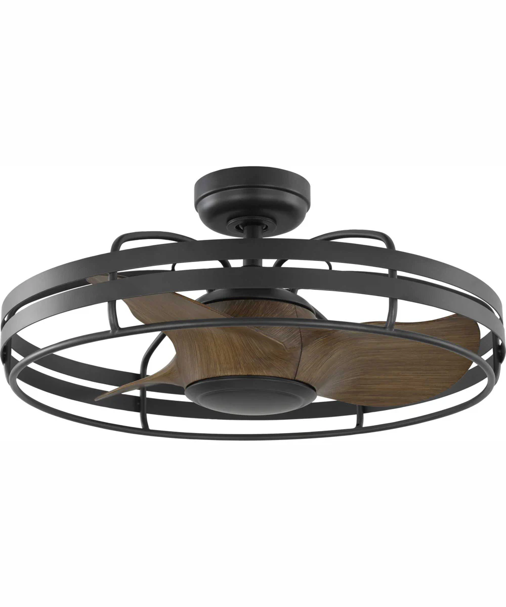 Bastrop 26" Indoor/Outdoor 3-Blade GraphiteTransitional Ceiling Fan with 3 Speed Remote Control Graphite