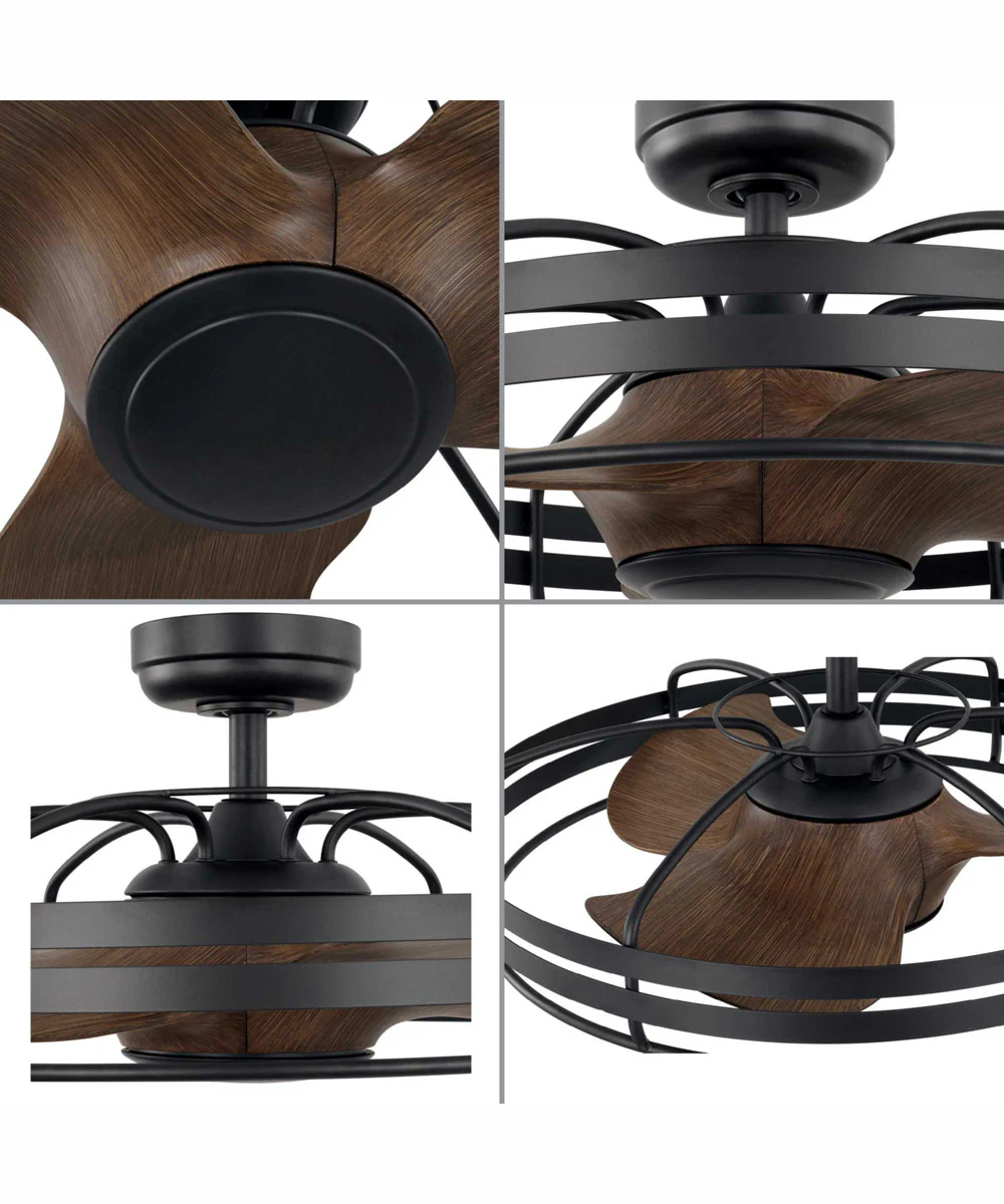 Bastrop 26" Indoor/Outdoor 3-Blade GraphiteTransitional Ceiling Fan with 3 Speed Remote Control Graphite - Image 9