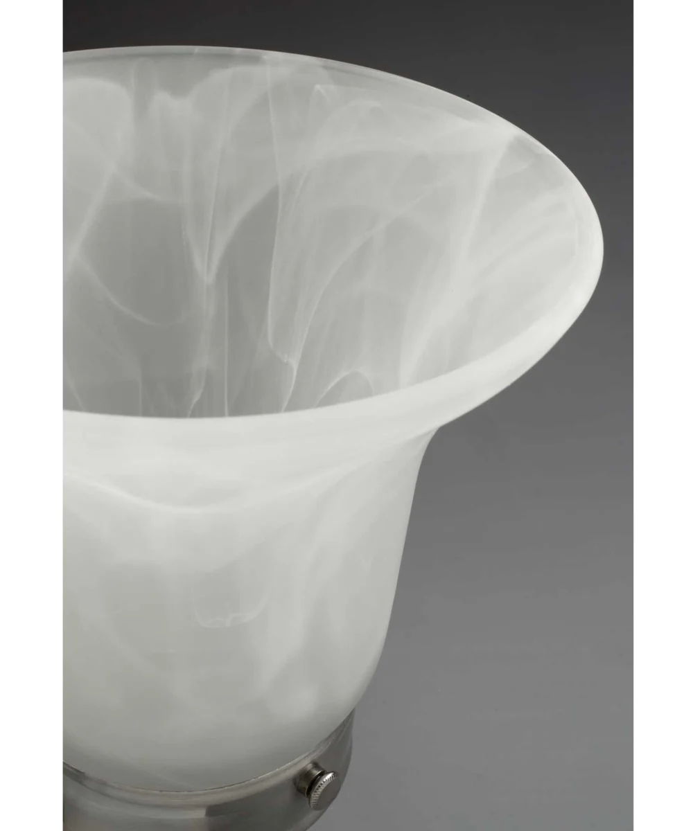 Bedford 3-Light Etched Alabaster Glass Traditional Bath Vanity Light Brushed Nickel - Image 3