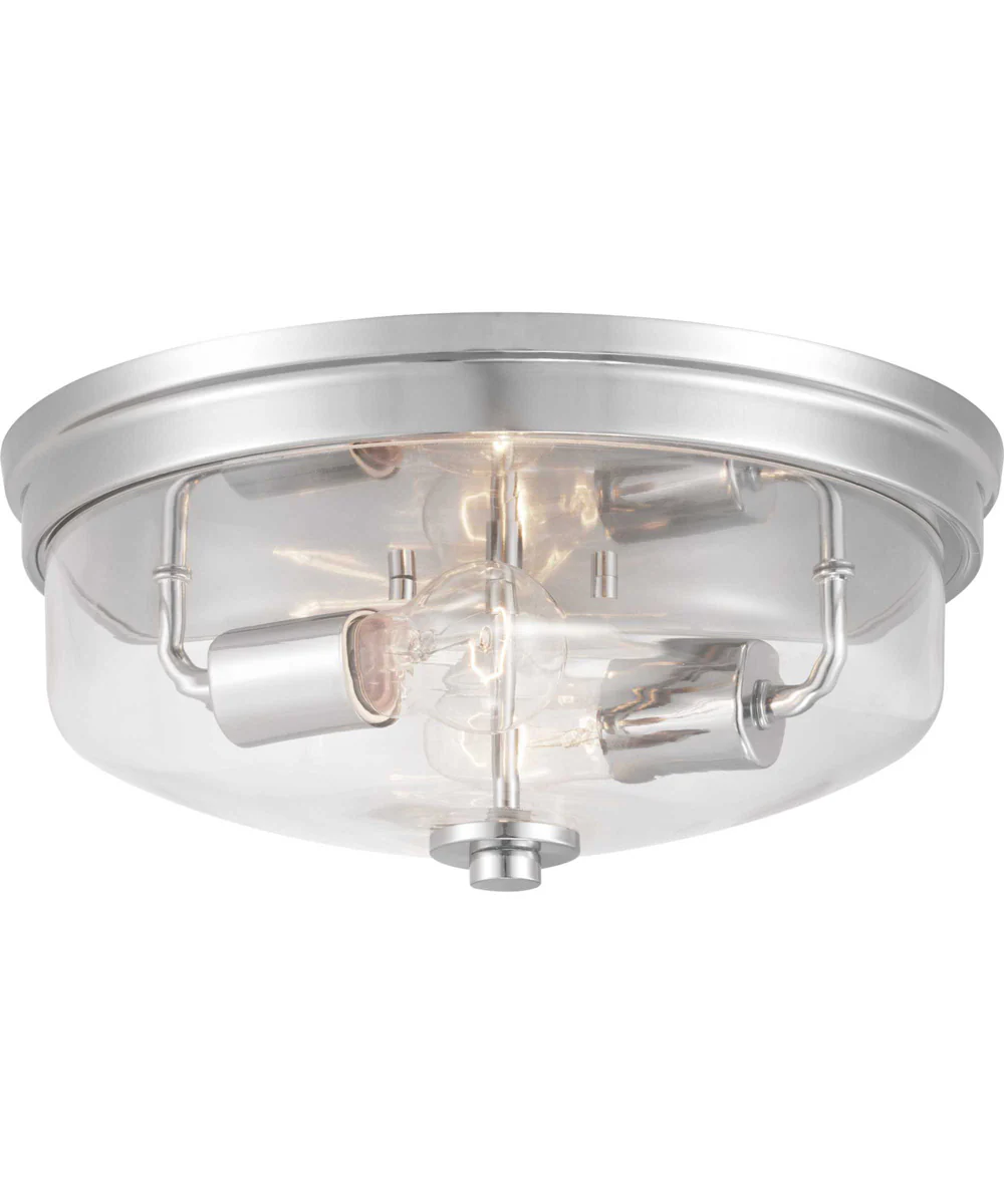 Blakely 2-Light 13-5/8" Flush Mount Polished Nickel - Image 2