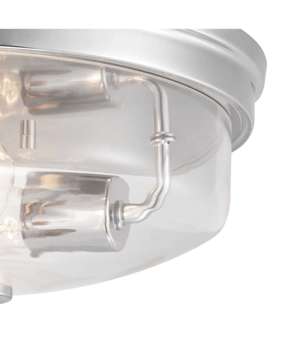 Blakely 2-Light 13-5/8" Flush Mount Polished Nickel - Image 3