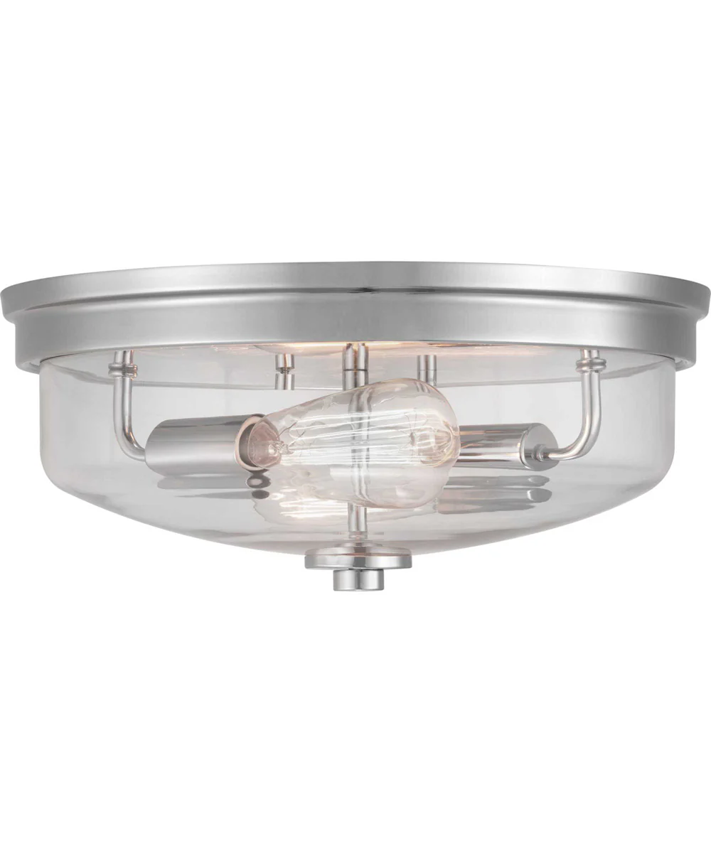 Blakely 2-Light 13-5/8" Flush Mount Polished Nickel - Image 4