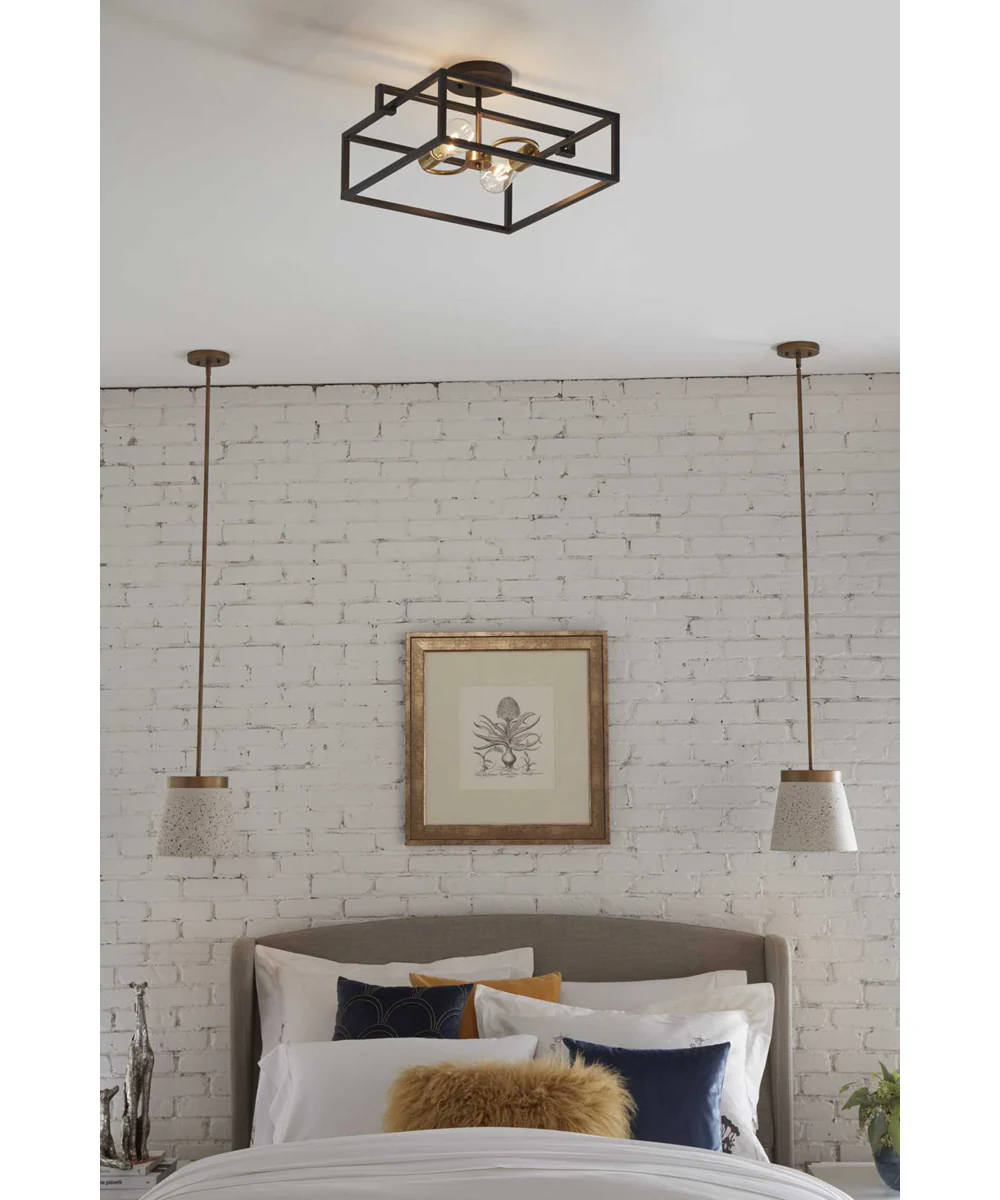 Blakely 2-Light Semi-Flush Convertible Graphite - Image 3