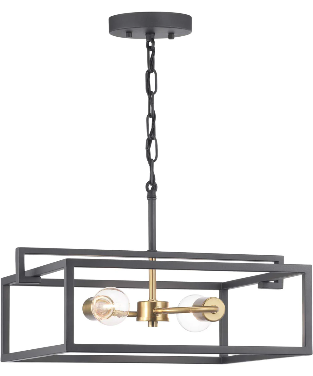 Blakely 2-Light Semi-Flush Convertible Graphite - Image 5