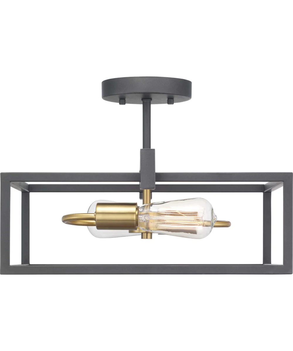 Blakely 2-Light Semi-Flush Convertible Graphite - Image 6