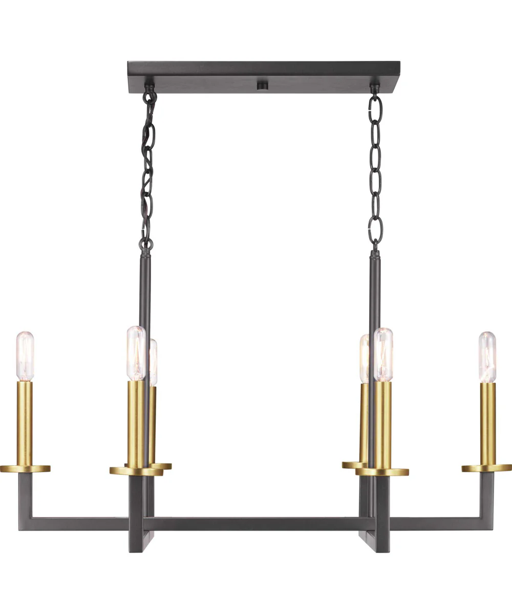 Blakely 6-Light Modern Chandelier Light Graphite - Image 2