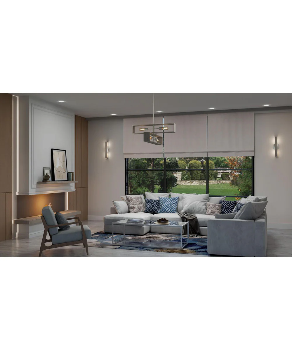 Boundary 2-Light Wall Bracket Brushed Nickel - Image 2