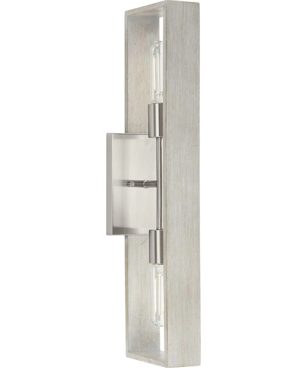 Boundary 2-Light Wall Bracket Brushed Nickel - Image 7