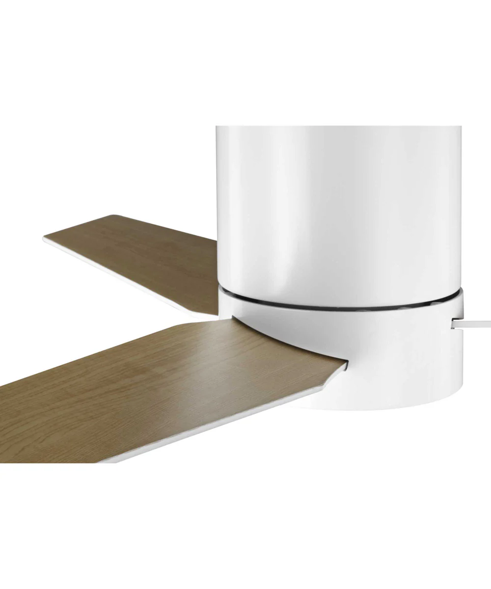 Braden 44" 3-Blade Matte White LED Mid-Century Modern Indoor Hugger Ceiling Fan Satin White - Image 11