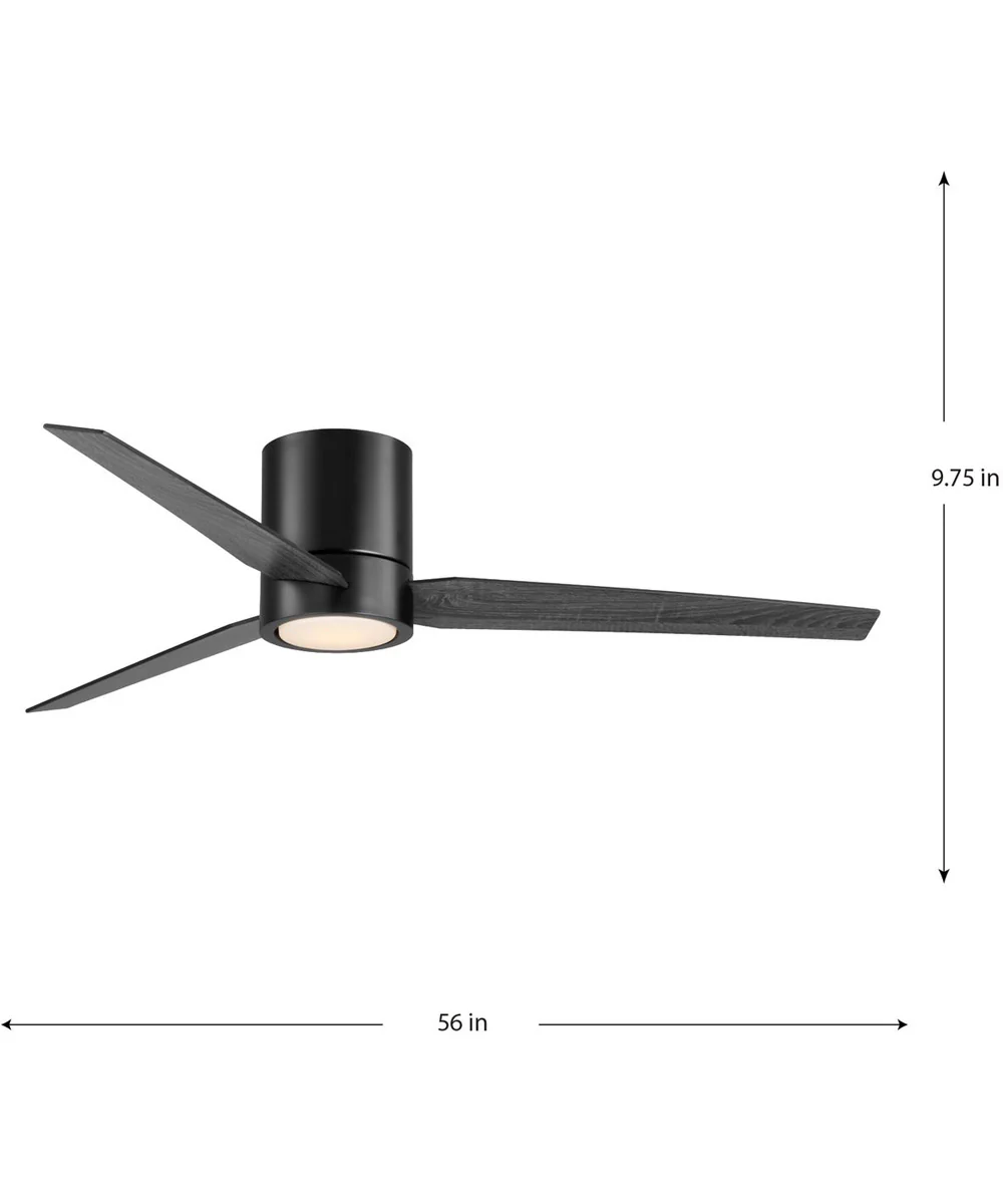 Braden 56" 3-Blade Indoor Hugger Ceiling Fan Matte Black - Image 4