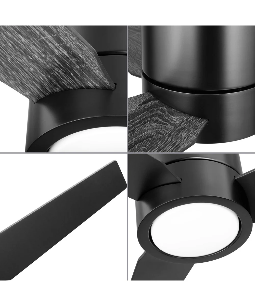 Braden 56" 3-Blade Indoor Hugger Ceiling Fan Matte Black - Image 5