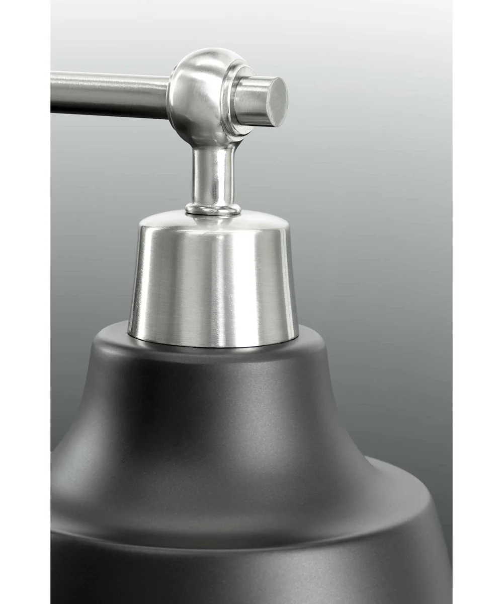 Bramlett 2-Light Graphite Metal Shade Coastal Bath Vanity Light Brushed Nickel - Image 3