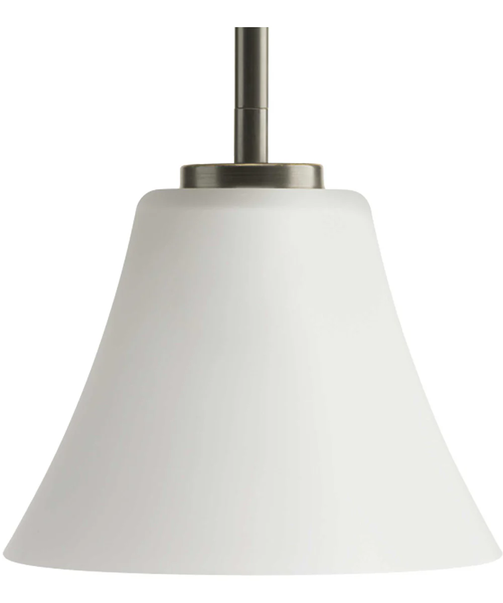 Bravo 1-Light Etched Glass Modern Mini-Pendant Light Antique Bronze
