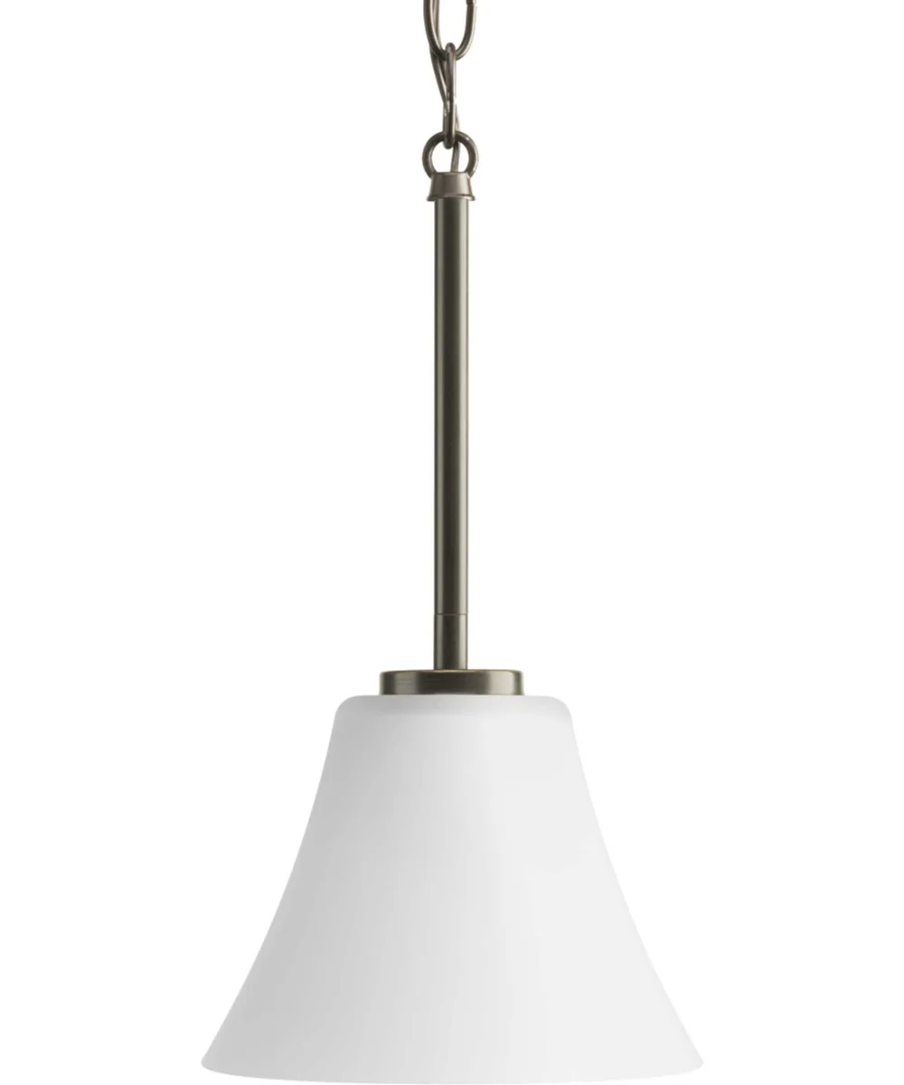 Bravo 1-Light Etched Glass Modern Mini-Pendant Light Antique Bronze - Image 3