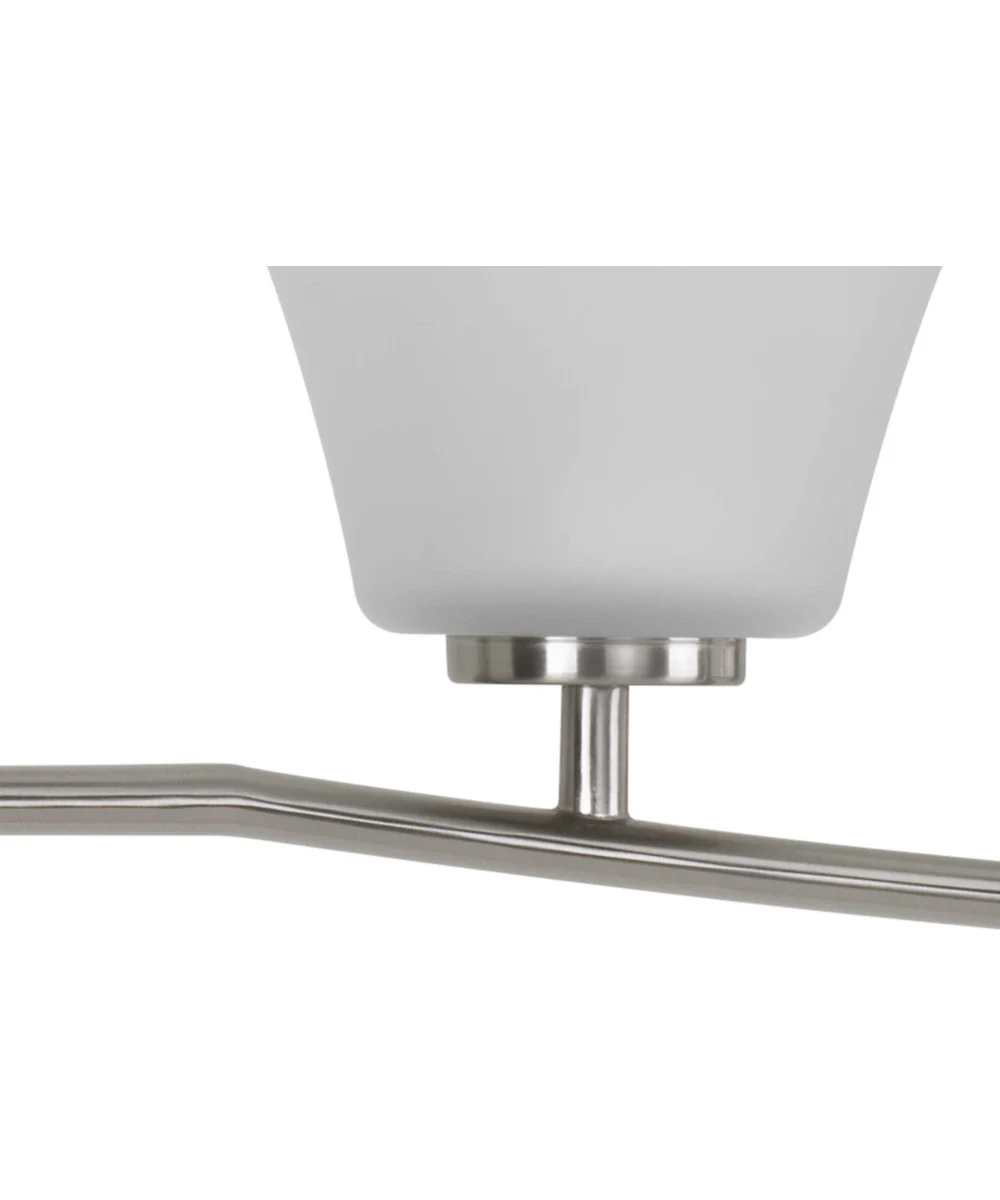 Bravo 5-Light Etched Glass Modern Bath Vanity Light Brushed Nickel - Image 4