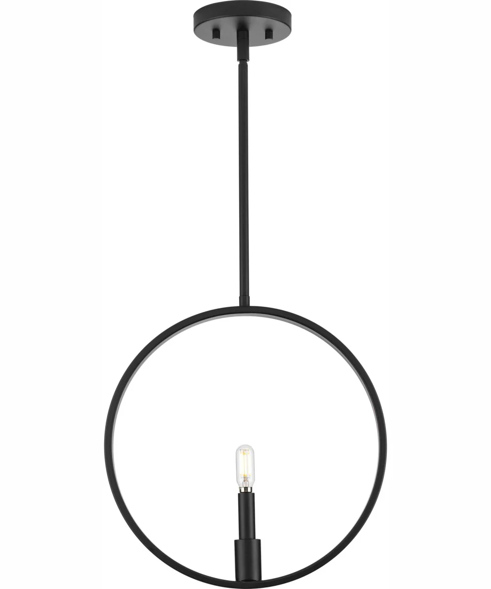 Breckenridge 1-Light Rustic Farmhouse Pendant Matte Black - Image 7