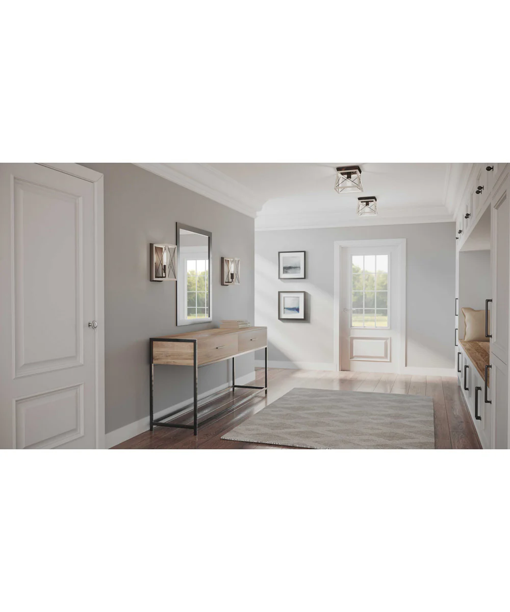 Briarwood 1-Light 9-1/2" Flush Mount Graphite - Image 3