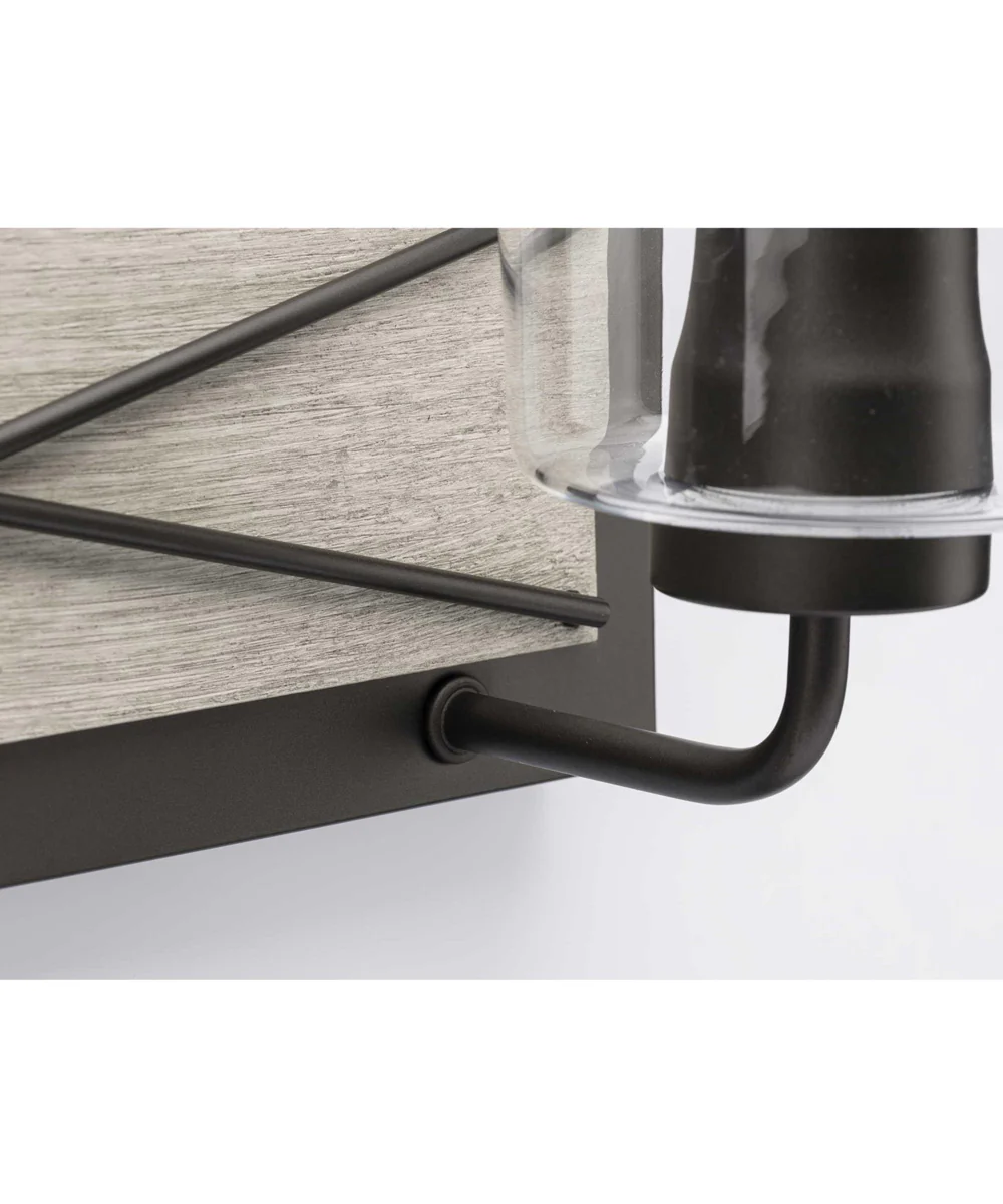 Briarwood 3-Light Clear Glass Coastal Bath Vanity Light Graphite - Image 10