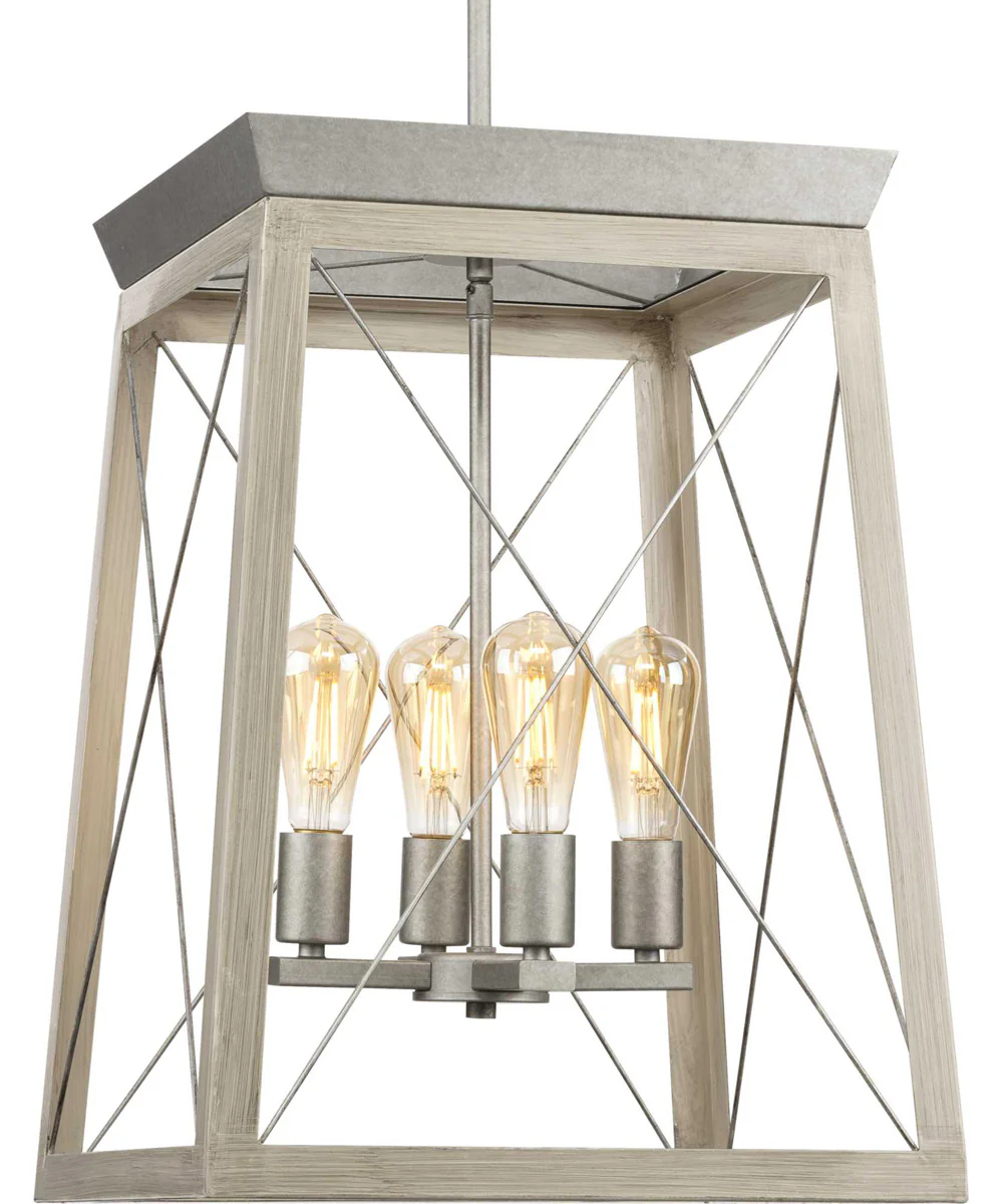 Briarwood 4-Light Farmhouse Chandelier Foyer Light Galvanized