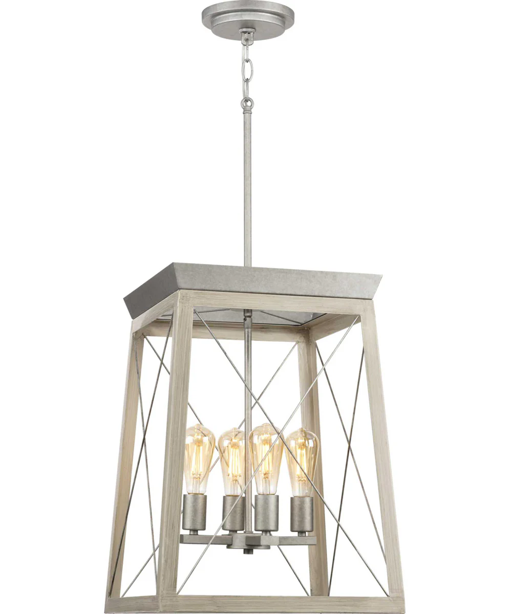 Briarwood 4-Light Farmhouse Chandelier Foyer Light Galvanized - Image 4