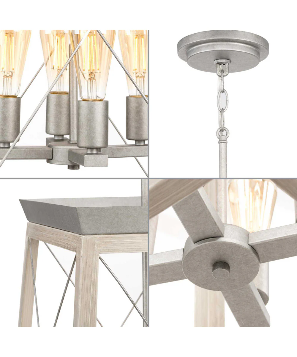 Briarwood 4-Light Farmhouse Chandelier Foyer Light Galvanized - Image 5