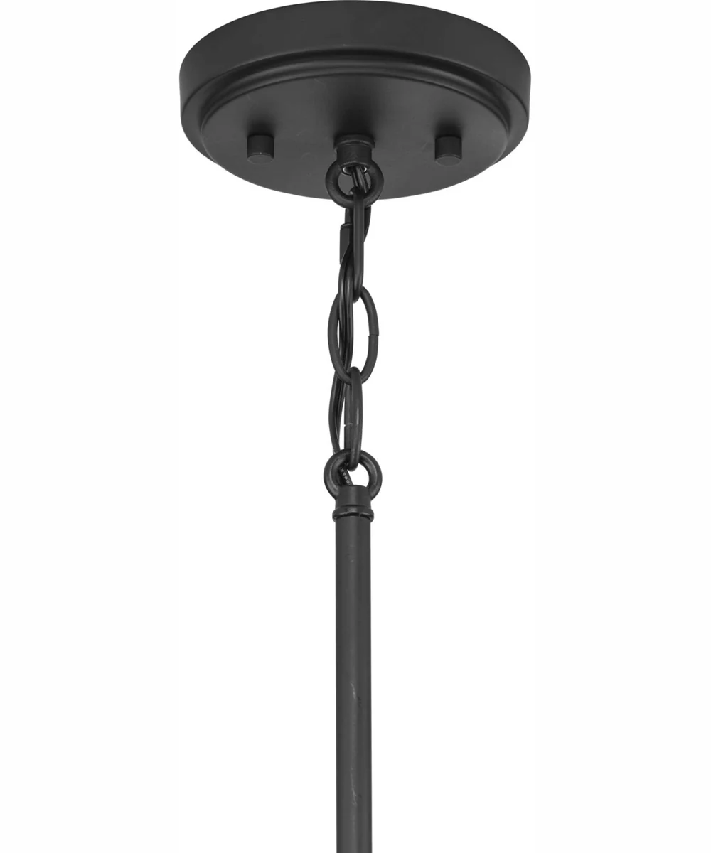 Burgess 4-Light Modern Farmhouse Chandelier Matte Black - Image 3