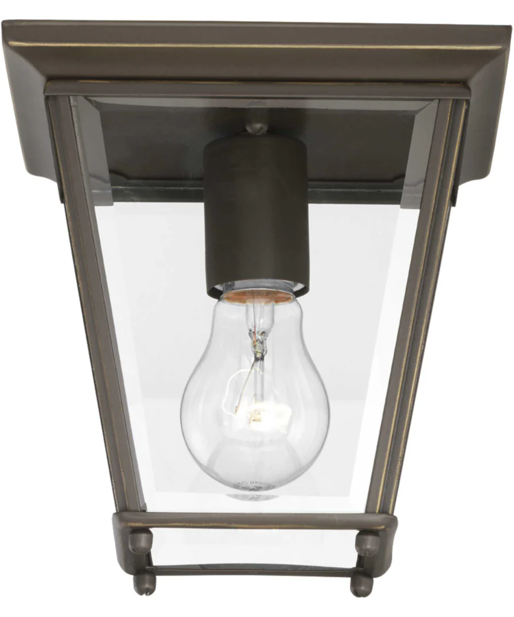 Burlington 1-Light 7" Outdoor Flush Mount Antique Bronze - Image 3