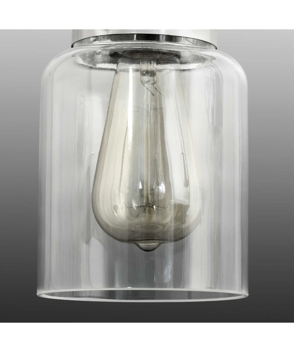 Calhoun 4-Light Clear Glass Farmhouse Bath Vanity Light Brushed Nickel - Image 4